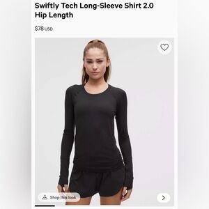 Lululemon Long Sleeve Swiftly Tech Tee